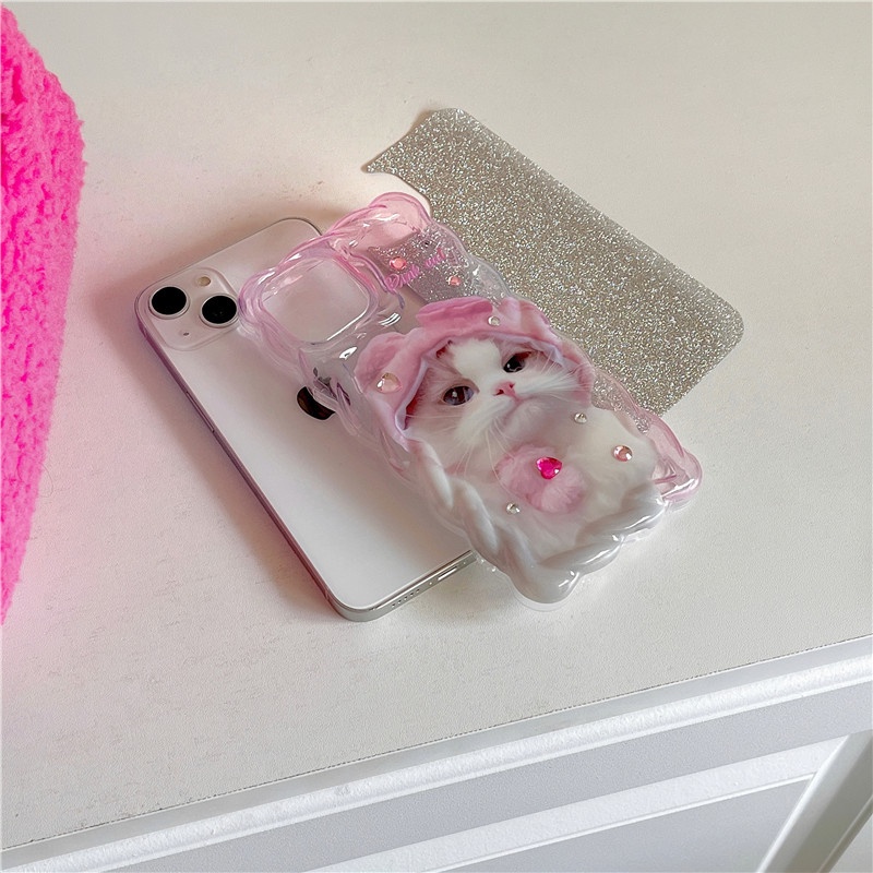 Vỏ Bảo Vệ Hộp Sạc Tai Nghe Airpods Pro Airpods 2 3 gen3 iPhone 14 13 12 Pro Max 11 14promax Hình Mèo Hồng Lấp Lánh Dễ Thương