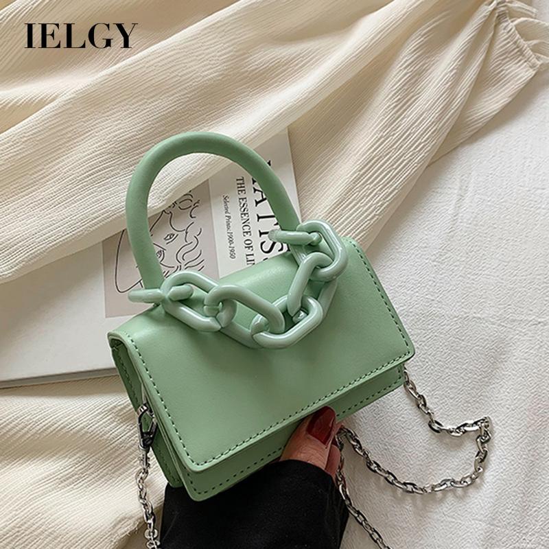 Túi Đeo Vai Dây Xích Màu Trơn Nhỏ Gọn Thời Trang Cho Nữ