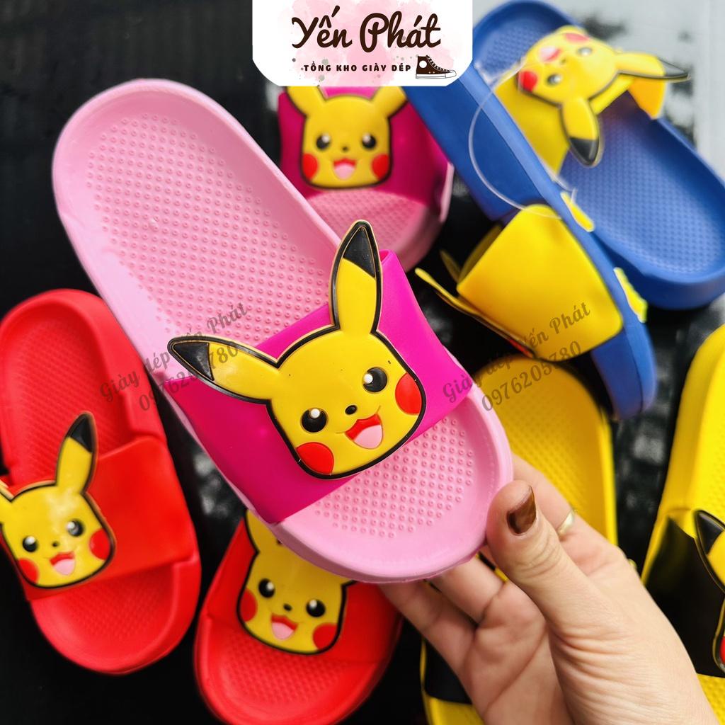 Dép Lê Bé Trai Và Bé Gái Hình Pikachu Từ 2-7 Tuổi Siêu Nhẹ , Dép Quai Ngang Cho bé Chống Nước MS2027