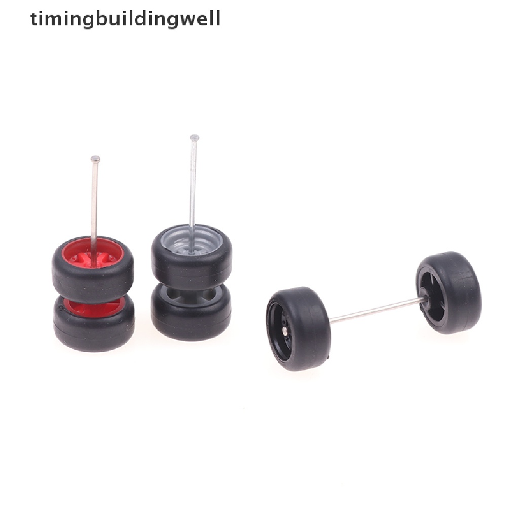 Bộ 4 Bánh Xe Cao Su Tỉ Lệ 1: 64 Dành Cho Mô Hình Xe Hơi