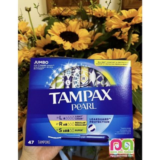 Tampax pearl ngọc trai multipack 3 loại vừa và nhỏ 47 chiếc