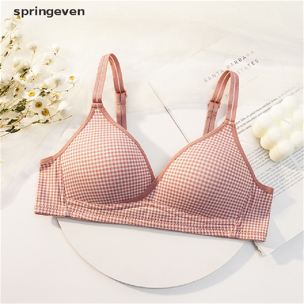 Áo Lót Nâng Ngực Không Đường May Họa Tiết Caro Thời Trang Cho Nữ