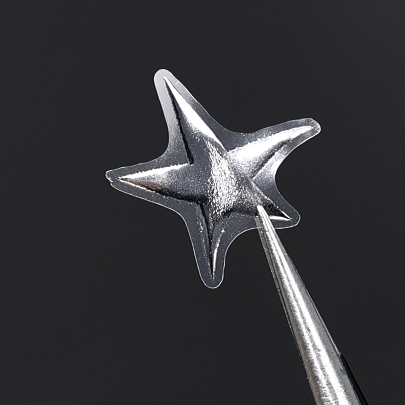 1 Tấm Sticker Họa Tiết Chữ Thập / Ngôi Sao / Ngôi Sao Nổi 3D Tự Dính Trang Trí Móng Nghệ Thuật