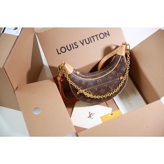 Túi đeo chéo LV dáng Loop đeo vai chất da thật kích thước 22cm