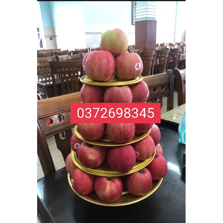 Tháp bày quả, Tháp ngũ phúc nhôm vàng, chắc chắn, tiện dụng, sang trọng