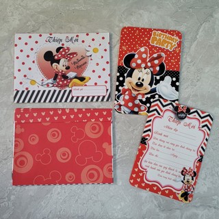 Combo 10 thiệp mời sinh nhật Minnie