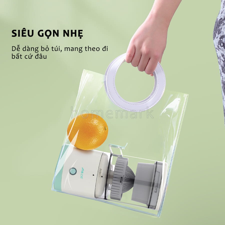 Máy Vắt Cam, Máy Vắt Trái Cây Ba Chiều Citrus Juicer Không Dây Cổng Sạc USB - Máy Ép Cam Vắt Kiệt, Dễ Vệ Sinh