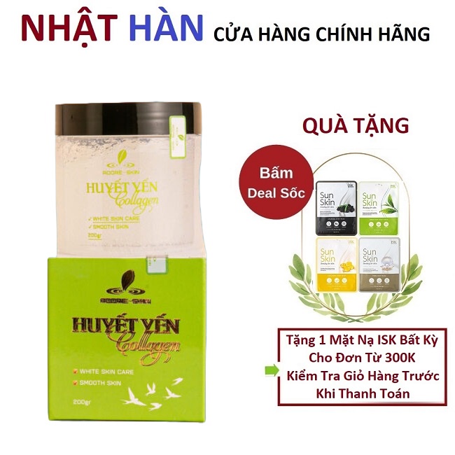 Huyết Yến Collagen dưỡng da trắng sáng, mịn màng, cấp ẩm cho da – Adore Skin 200g