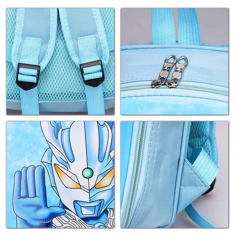 CHIC JOY Ba Lô Đi Học Hình Vỏ Trứng Siêu Nhân Đáng Yêu Cho Bé Mẫu Giáo 2-6 Tuổi