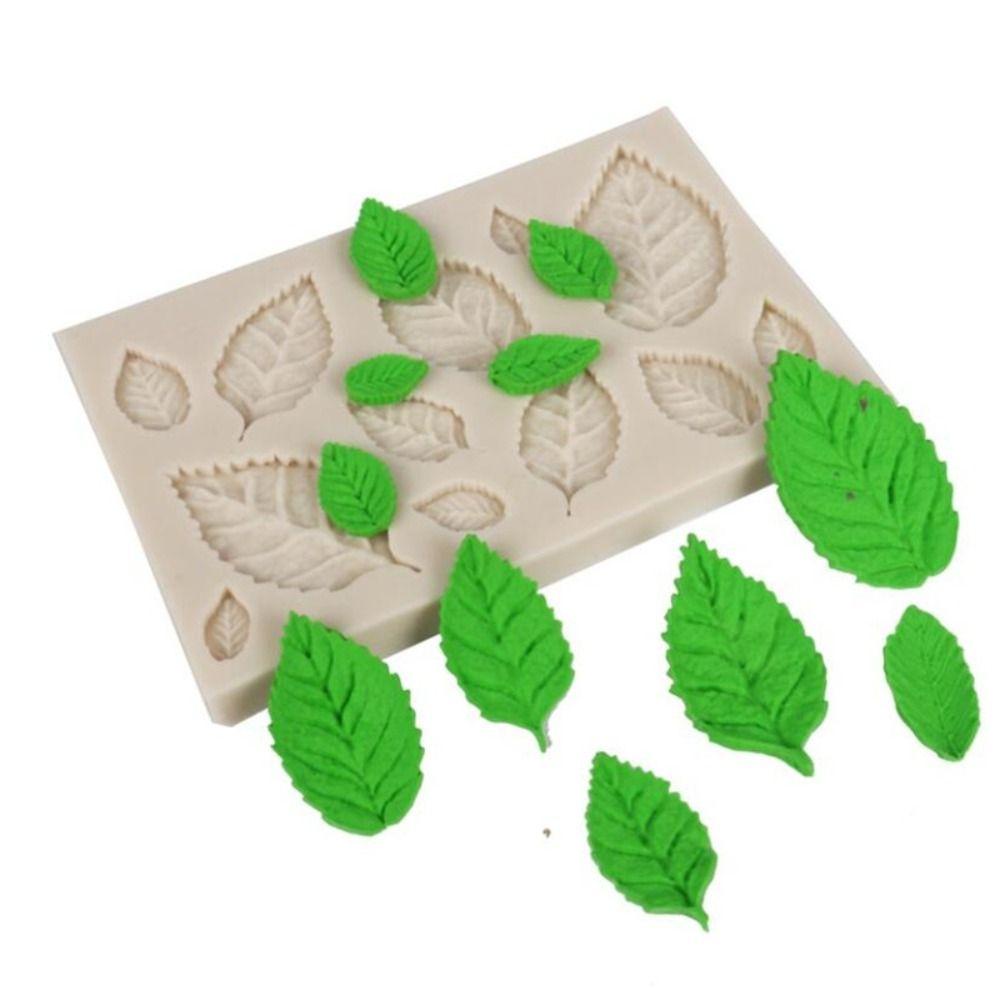 Khuôn Silicone Làm Bánh Hình Chiếc Lá Không Mùi Tiện Dụng