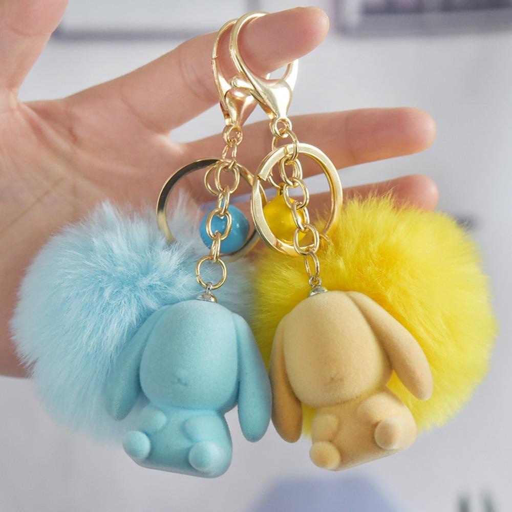 AARON1 Móc Khóa Thỏ Nhồi Bông Xinh Xắn