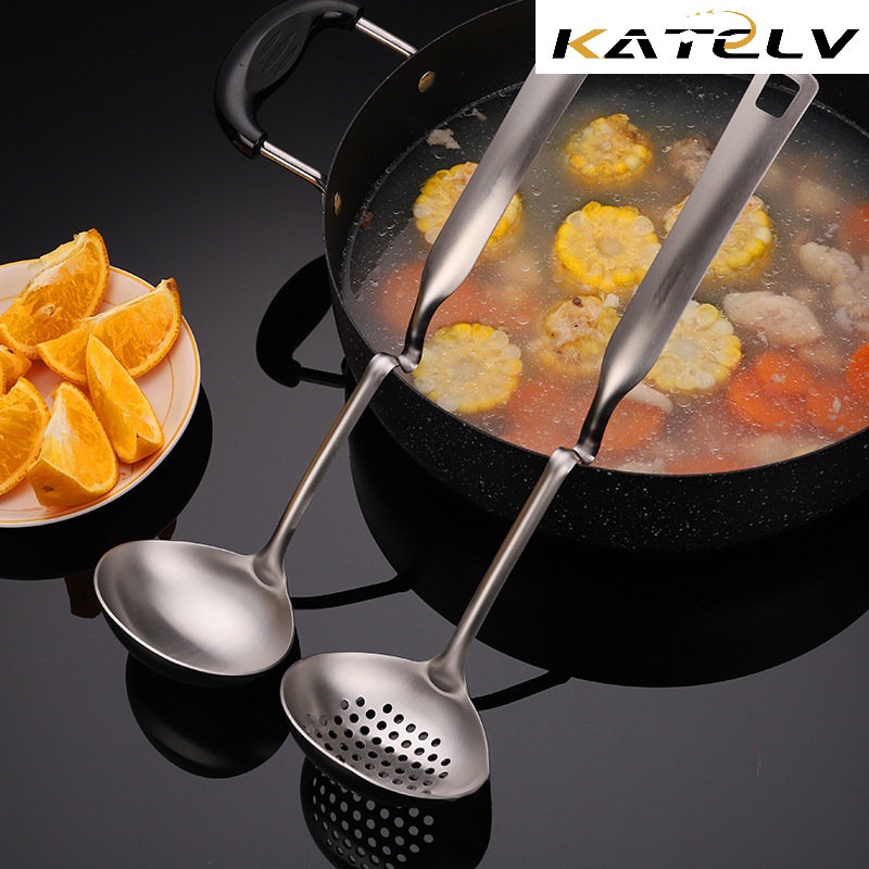KATELV Vá Múc Canh Bằng Thép Không Gỉ Có Móc Treo Tiện Lợi