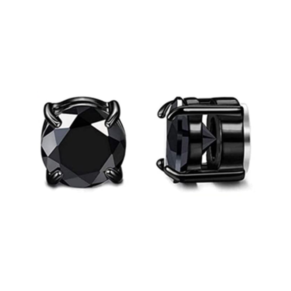 Khuyên Tai Nam Châm Chất Liệu Thép Không Gỉ Đính Đá Zircon JP5