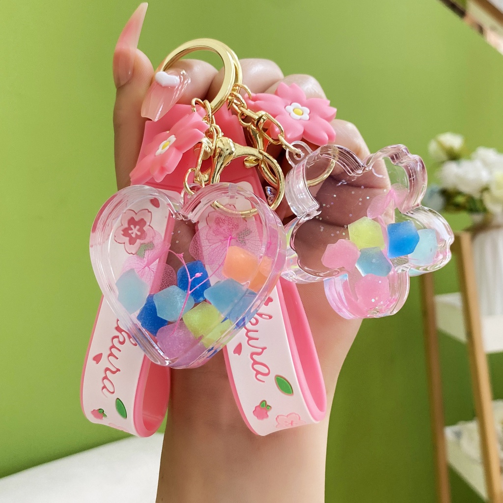 Móc Khóa Hình Cỏ Bốn Lá Dạ Quang Bằng Acrylic