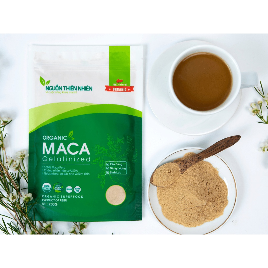 Bột Maca Nhân Sâm Peru Nguồn Thiên Nhiên Organic Gelatinized (Túi 200g) SP2.