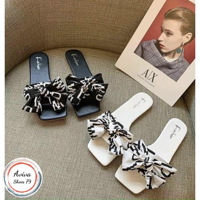 Dép đế bệt quai thắt Nơ siêu siêu hót H2STORE 88 .
