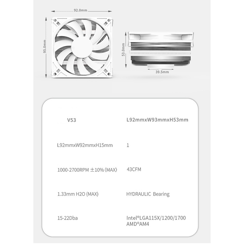 Tản nhiệt khí CPU SEASONIC AXP90-X53 AXP90 hiệu năng cao cực mỏng cho ITX, cmITX, HTPC