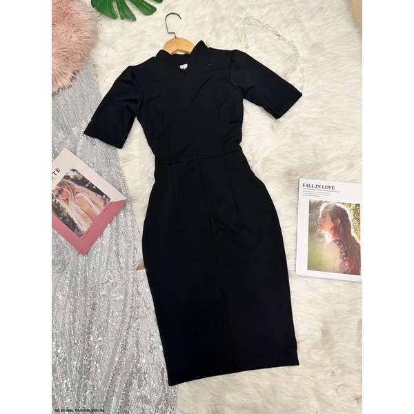 (Có bigsize) Đầm thun thiết kế phối ren đắp tà nơ tay ngắn sang trọng cho bạn nữ đi tiệc