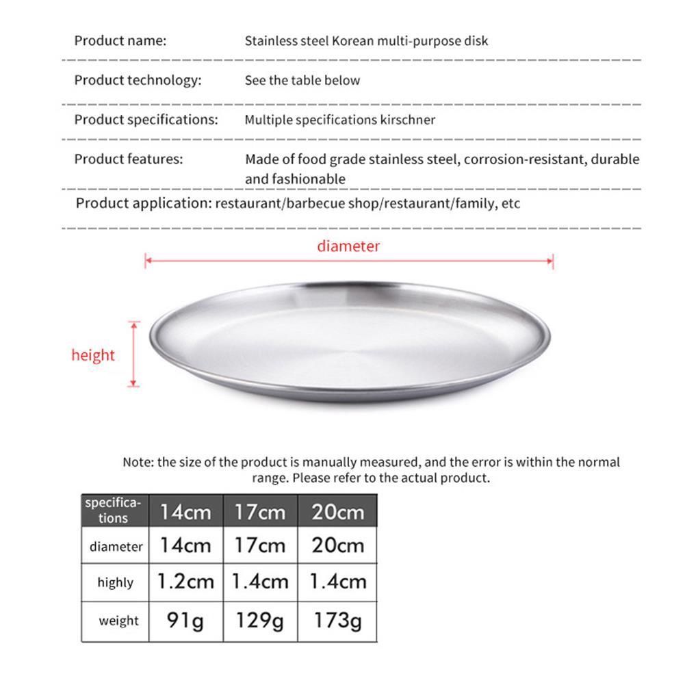 Đĩa Đựng Thức Ăn Bằng Thép Không Gỉ Tiện Dụng Khi Đi Cắm Trại