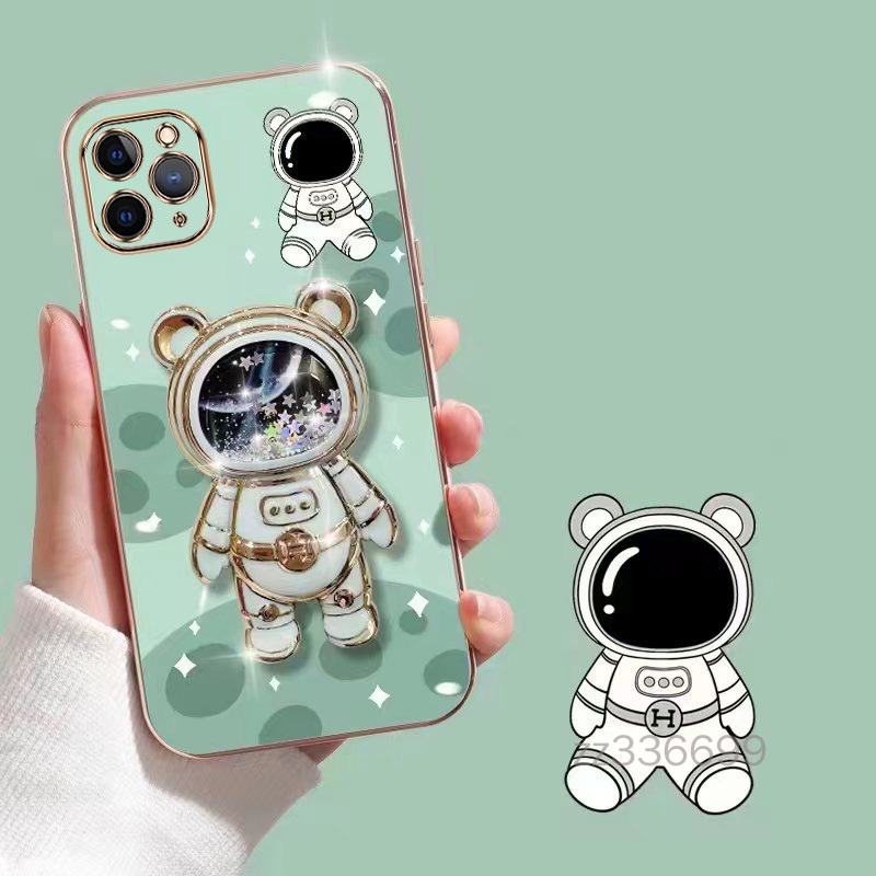 Ốp lưng iphone 11 iphone 11 pro iphone 11 pro max iphone xs max Ốp Điện Thoại TPU Siêu Mỏng Hình Gấu 3D Kèm Giá Đỡ Cho iphone 11 iphone 11 pro iphone 11 pro max iphone xs max