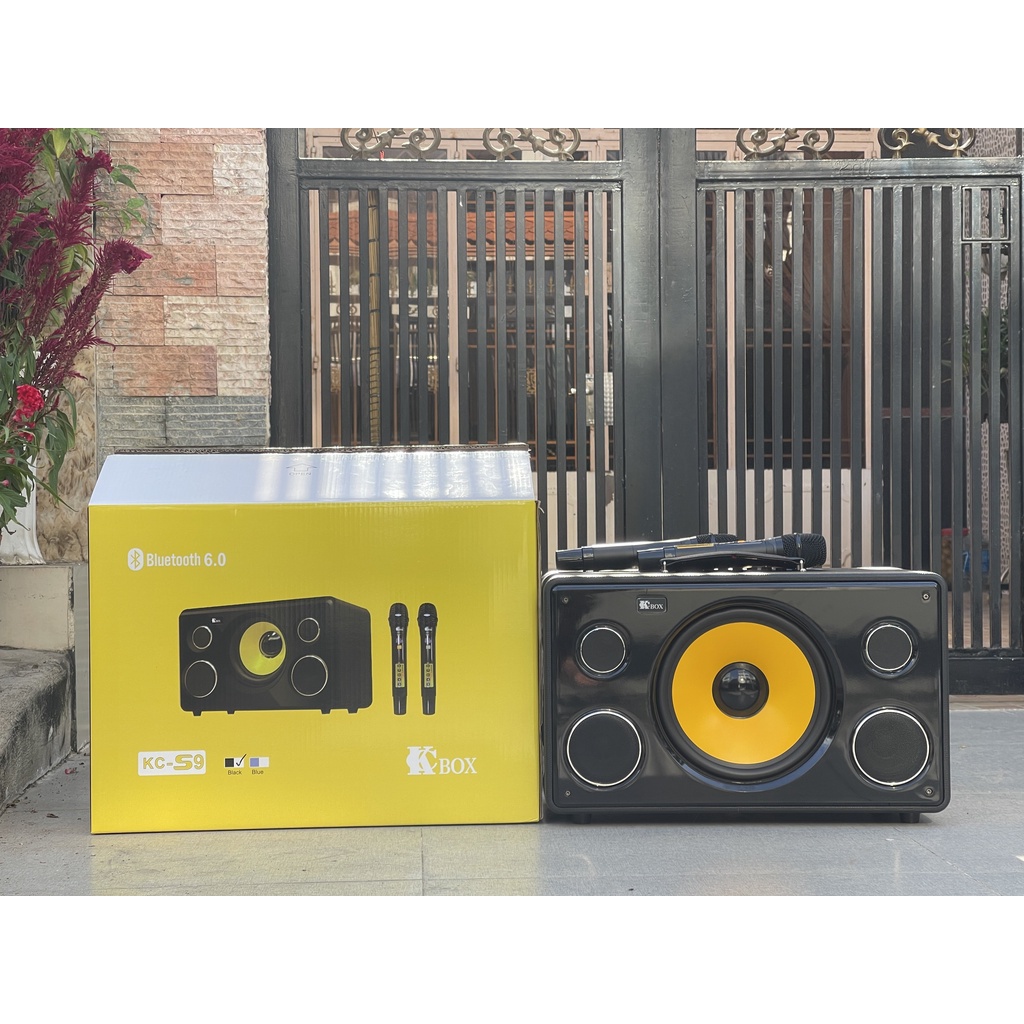 LOA XÁCH TAY KCBOX KC S9 KÈM 2MIC CÔNG SUẤT 200WAT NGOẠI HÌNH GỌN NHẸ TINH TẾ -BASS SIÊU TRẦM