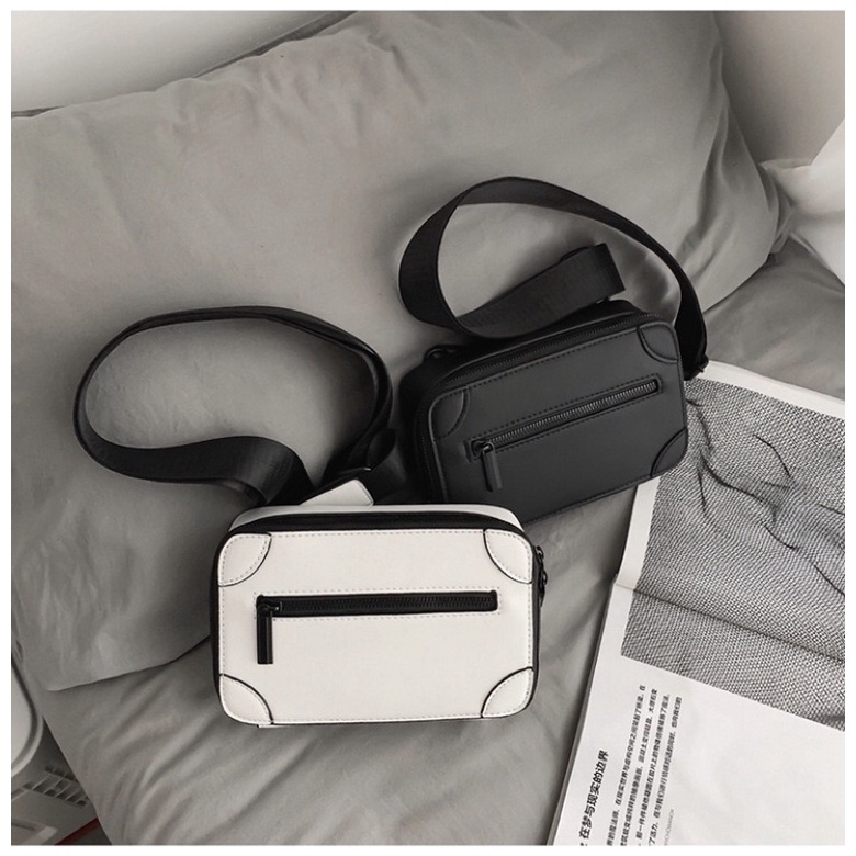 Túi đeo chéo Túi đeo vai da PU thời trang unisex mẫu mới