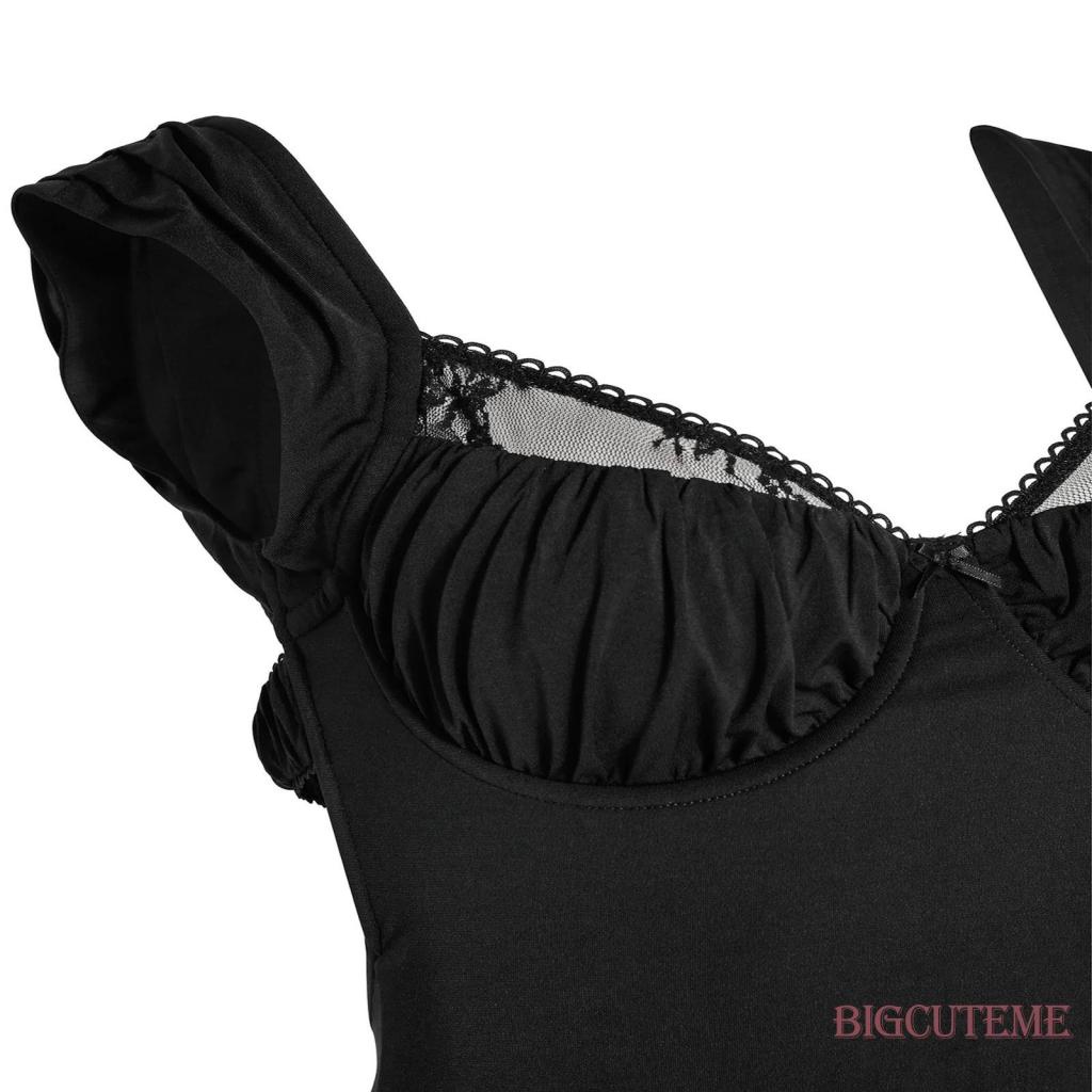 Đầm Hai Dây Mini Màu Đen Hở Lưng Thời Trang Mùa Hè Cho Nữ