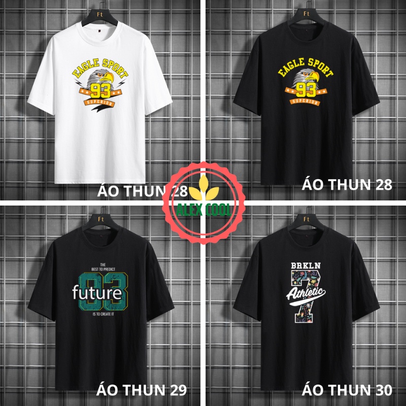 Áo thun nam, áo phông nam tay ngắn cổ tròn chất thun lạnh co giãn 4 chiều hình alex cool 21-30
