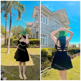 ĐẦM VIỀN NGỰC 2 DÂY HỞ LƯNG [TNT SHOP BIGSIZE 60KG 90KG]