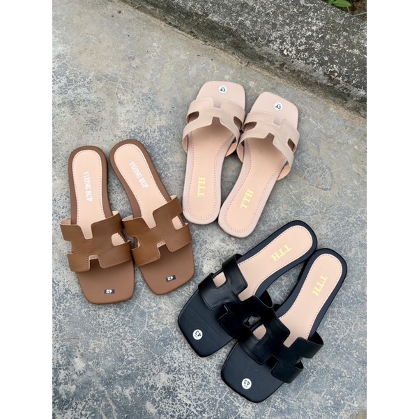 Dép Chữ H lót kem nổi bậc cực xinh có big size 35-45(ảnh thật 100%)