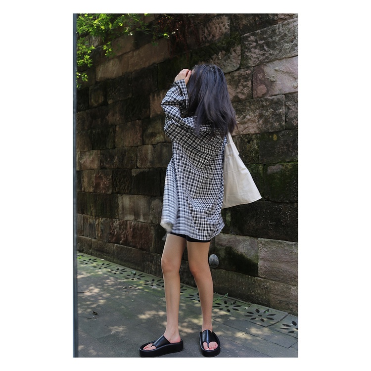 Áo Sơ Mi Dáng Rộng Họa Tiết Kẻ Sọc Thiết Kế Mới Thời Trang Mùa