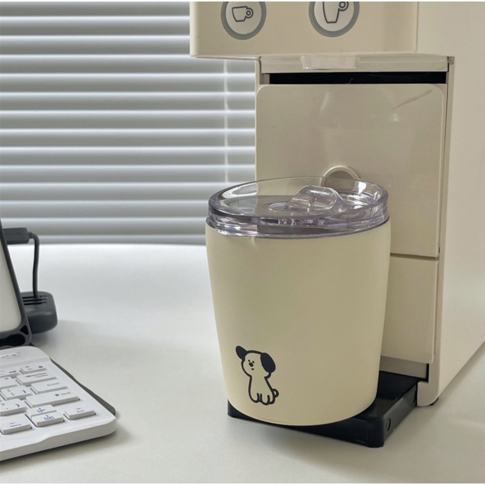 Ly giữ nhiệt in hình cún yêu 240ml-360ml