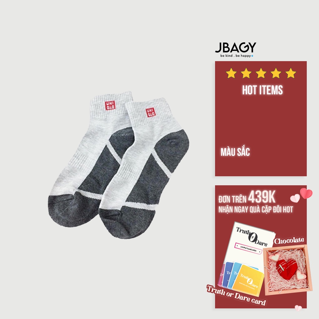 Set 3 đôi tất nam uni cổ cao, cổ ngắn chất cotton mềm mại cao cấp JBAGY - TNA