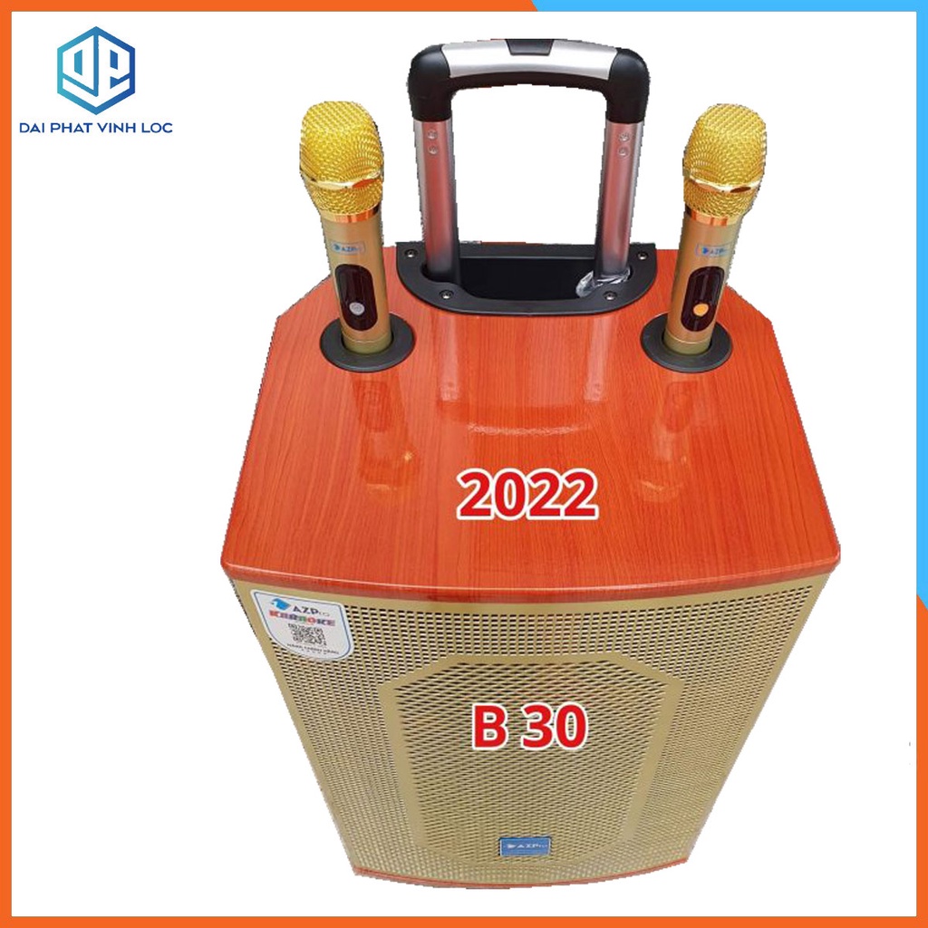 Loa Kéo Karaoke Công Suất Lớn 950W | Loa Kéo Giá Rẻ Azpro AZ-228A Bas30 | Loa Kéo Bluetooth Tặng 2 Mic không dây
