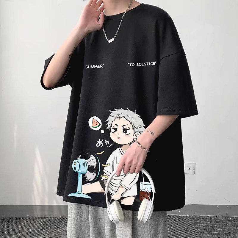 Áo Thun Tay Ngắn Dáng Rộng In Hình Anime Thời Trang Mùa Hè Cho Nam Thời Trang Bemine MEN TOP 285