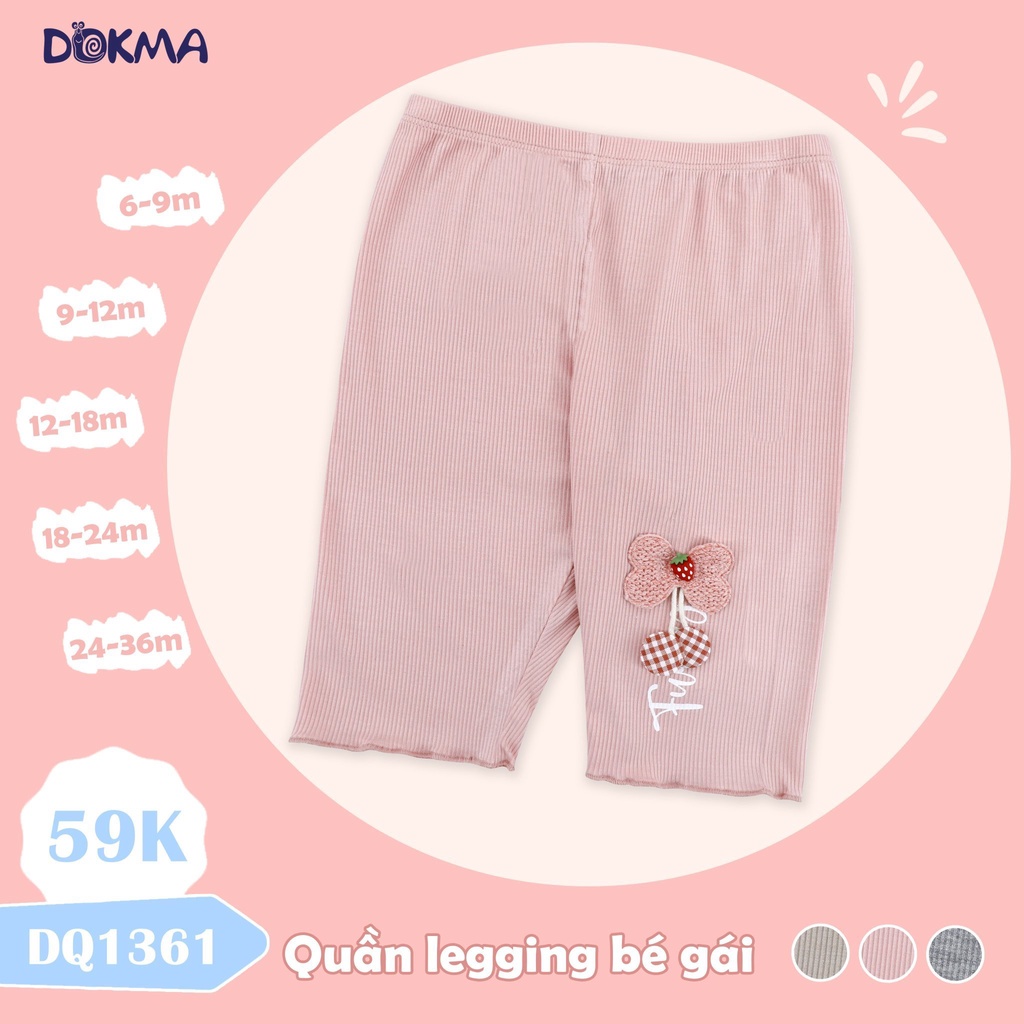 Quần legging tăm Dokma DQ1361 cho bé từ 6 tháng- 36 tháng