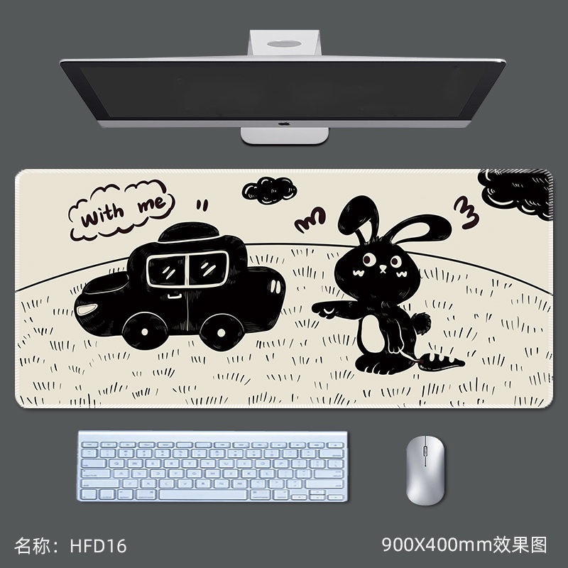 Tấm Lót Chuột Bàn Phím Máy Tính Chống Trượt In Hình Mèo Hoạt Hình Dễ Thương