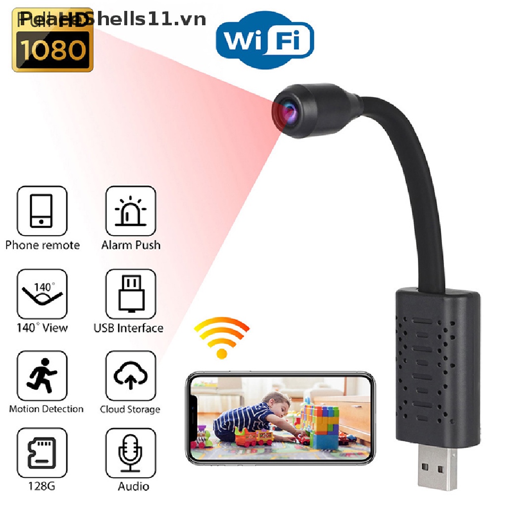 Camera Giám Sát Mini 4K P2P IP / AP Kết Nối Wifi Điều Khiển Từ Xa