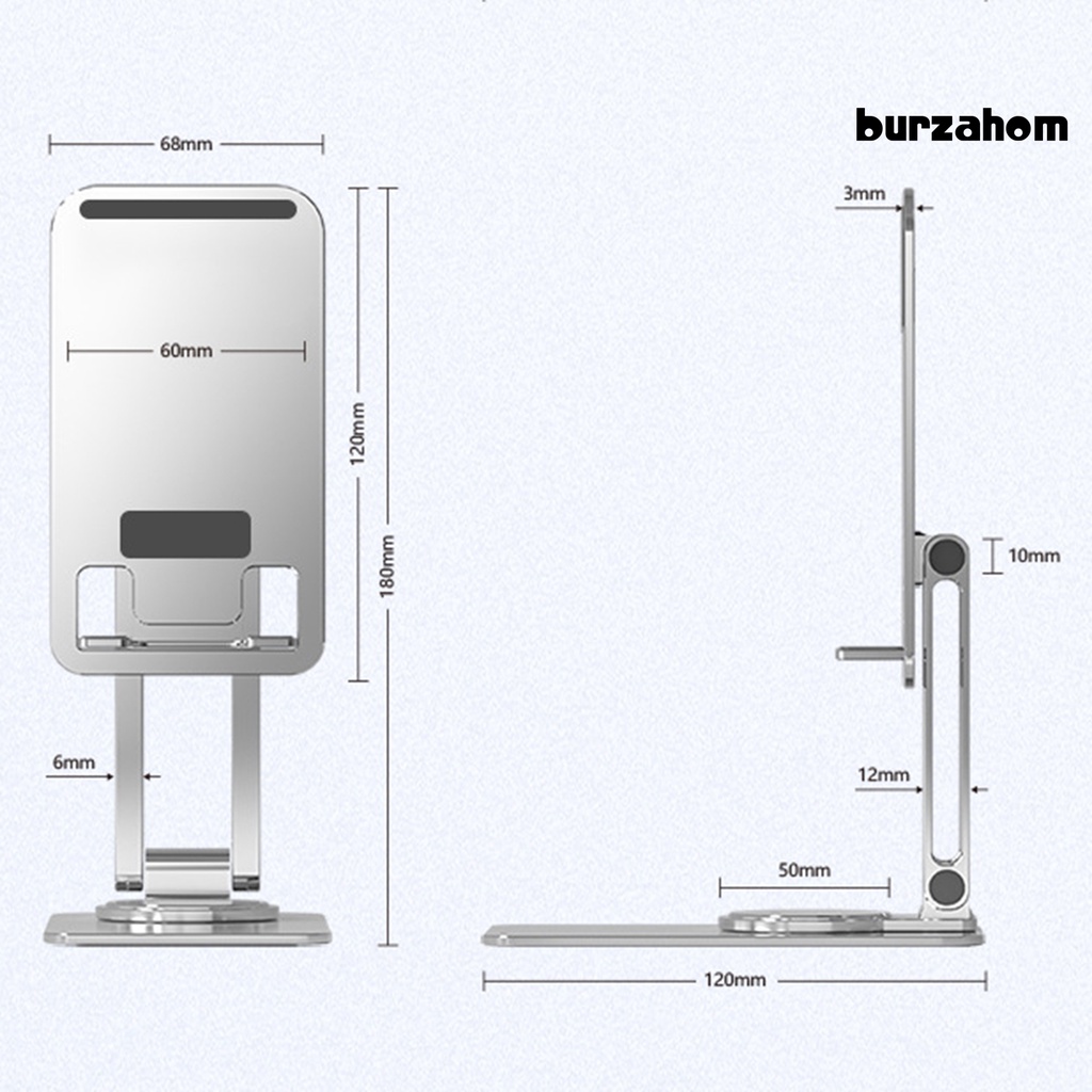 Giá Đỡ Điện Thoại / Máy Tính Bảng Bằng Hợp Kim Nhôm Xoay 360 Độ Chống Rung Tiện Dụng