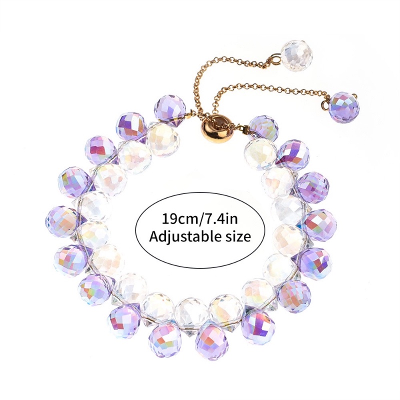 Vòng Tay Nhiều Lớp Đính Hạt Pha Lê Trong Suốt Lấp Lánh Phong Cách Hàn Quốc Sang Trọng Thời Trang Cho Nữ