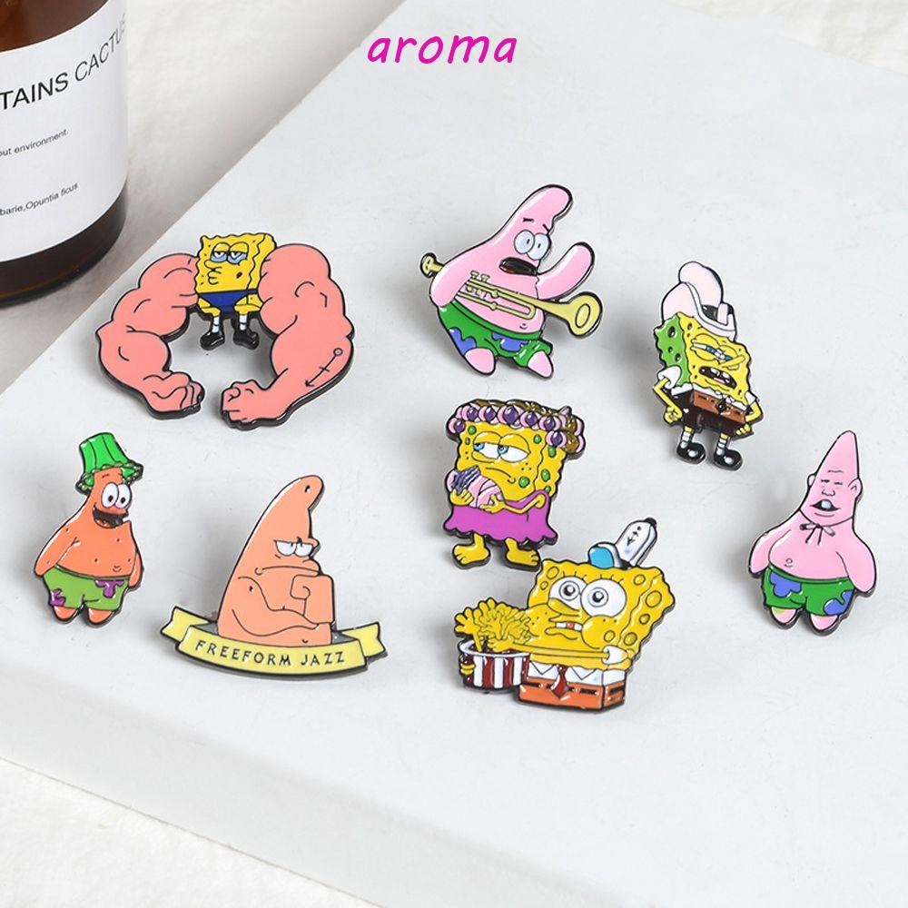 Huy Hiệu Cài Áo Hình Nhân Vật Hoạt Hình Patrick Star Phong Cách Hàn Quốc