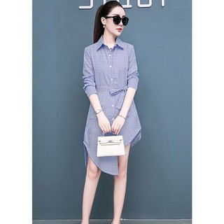 Váy sơ mi suông kẻ sọc