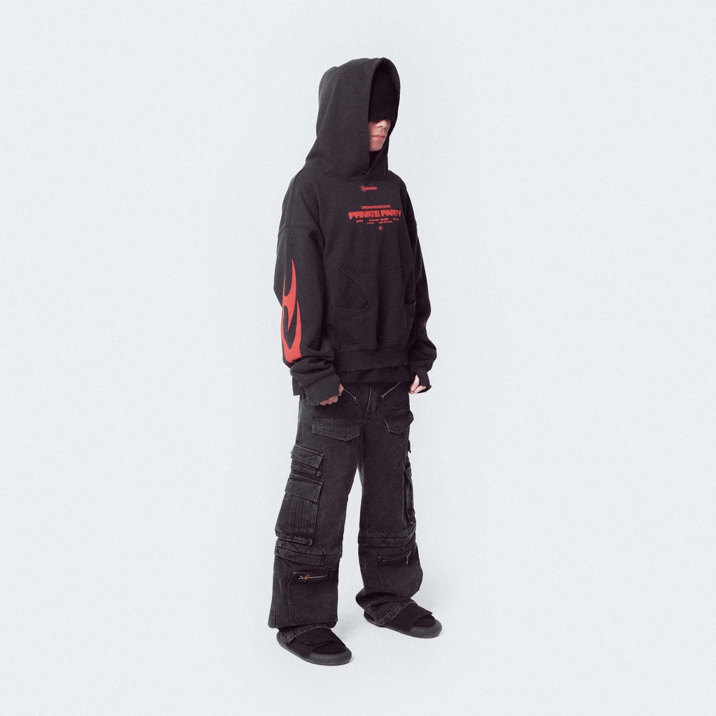 Áo hoodie - PRIVATE PARTY hoodie - veindals - Đen