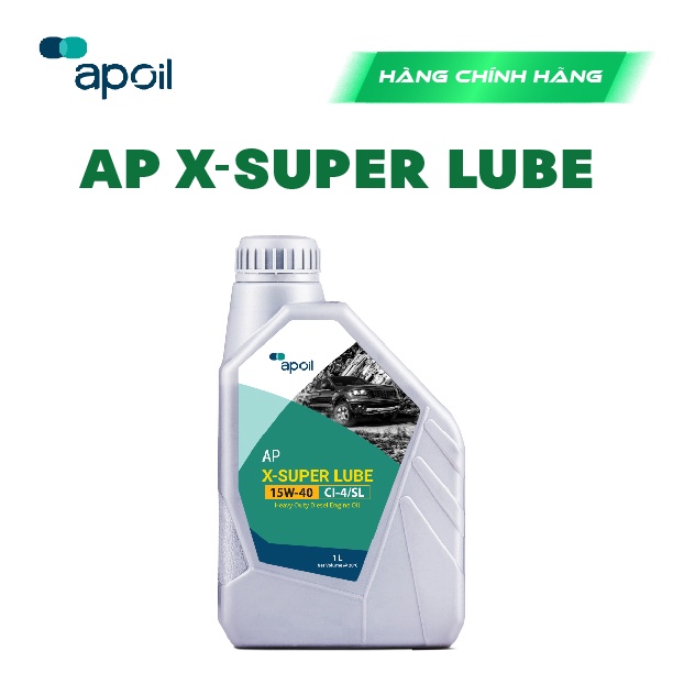 Dầu nhớt AP OIL, Dầu động cơ ô tô máy dầu AP X Super Lube CI-4/SL 15W40, Dung tích 5L