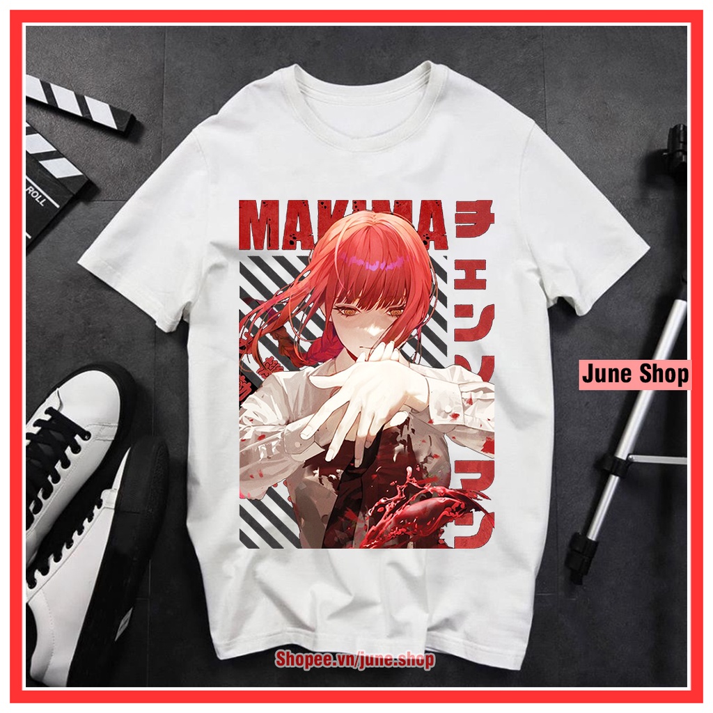 Áo Chainsaw Man - Áo Anime in hình Denji, Makima, Power, Pochita, Aki chất cotton co giãn 4 chiều