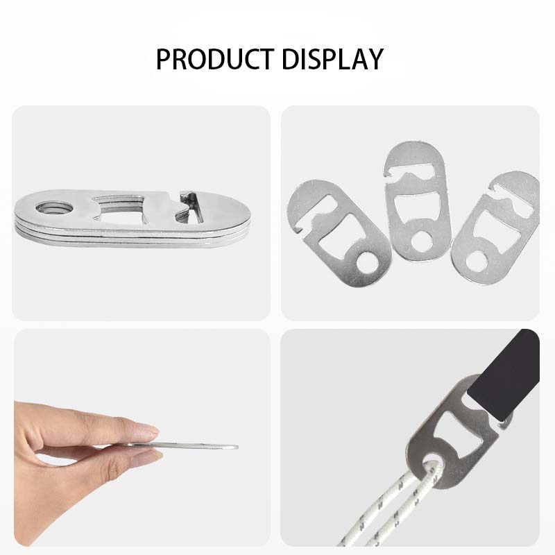 Móc Khóa Cố Định Mở Nắp Chai Chống Gió Bằng Thép Không Gỉ Đa Năng Cho Hoạt Động Cắm Trại Ngoài Trời