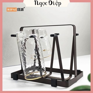 Giá úp cốc, ly cao cấp kim loại mạ tĩnh điện,khay úp cốc đẹp MS 1883