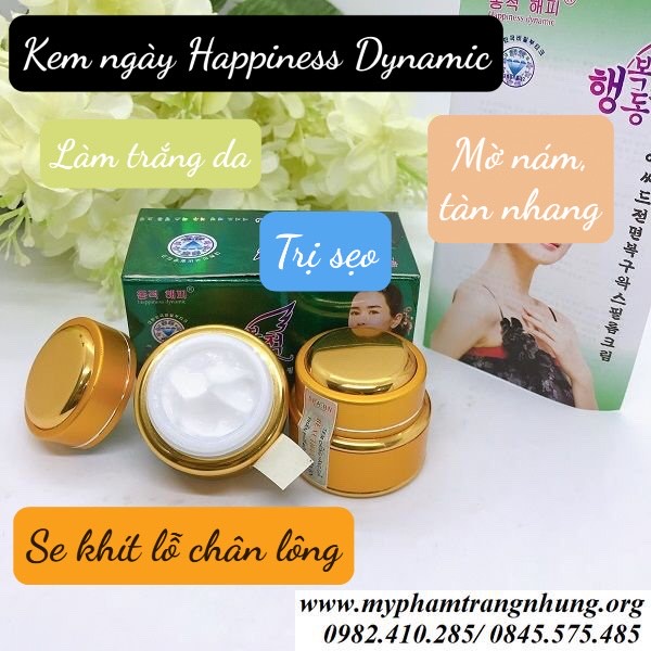 COMBO KEM NGÀY, ĐÊM LÀM SẠCH NÁM, TÀN NHANG HAPPINESS DYNAMIC HÀN QUỐC