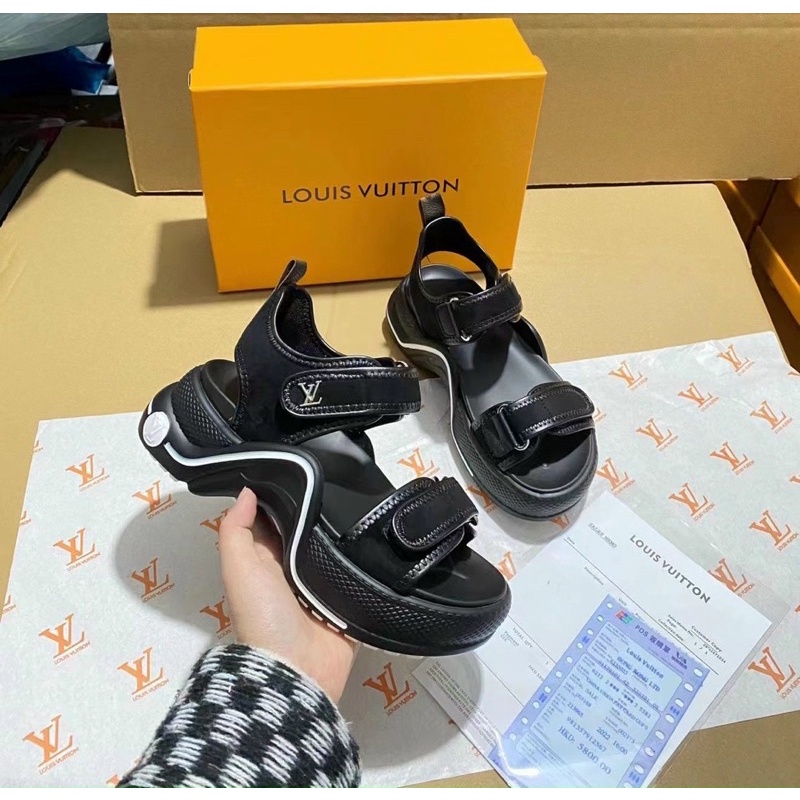 Sandan LV nữ - Hàng QC fullbox - sẵn nâu- xanh- trắng- đen- hồng- kèm video thật