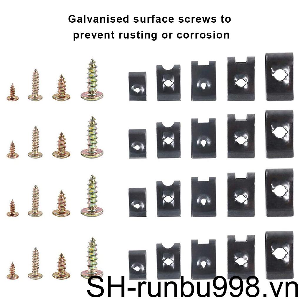 Set 170 Ốc Vít Nhựa Phụ Tùng Cho Xe Ô Tô